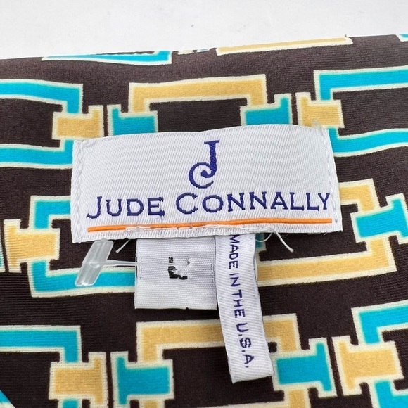 Jude Connally Beth Linked Chain Sleeveless Sheath Dress L Multicolor Flattering - Picture 11 of 13